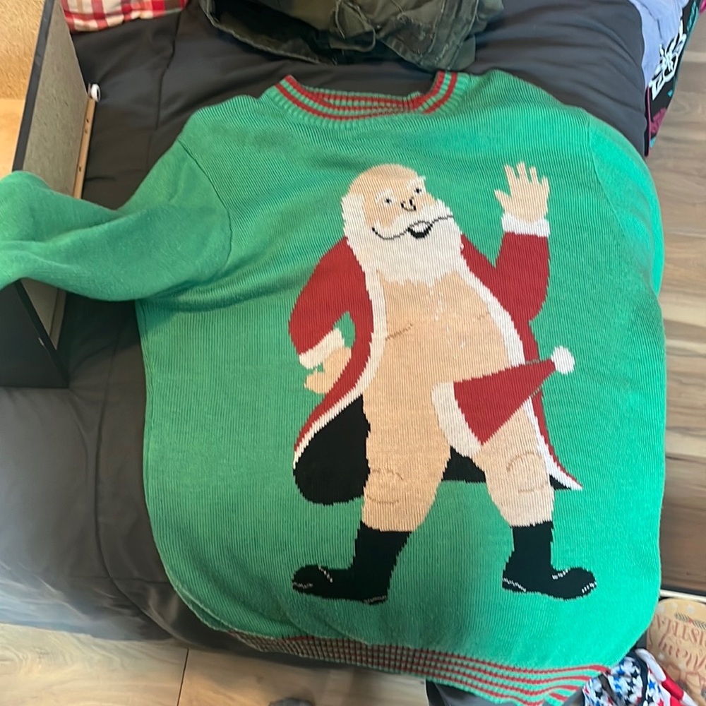 Comedic tipsy elves Christmas sweater
